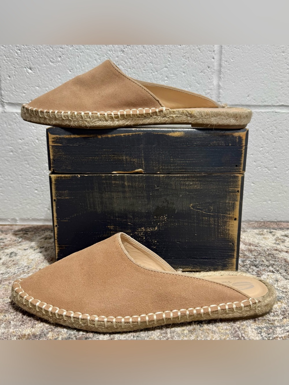 Sbicca Tan Suede Slip-On Espadrille Flats